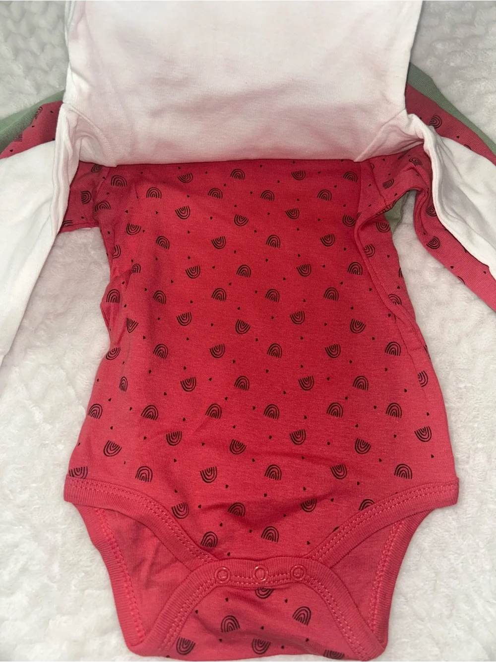 Rae Dunn Long Sleeve One-Piece Snap Bottom Bodysuits 3 Different Graphics NWT - Picture 2 of 8